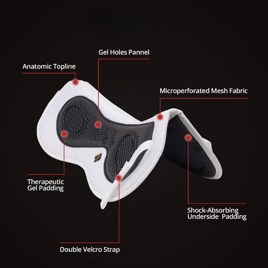 ArenaPro Therapeutic Half Pad | Shock Absorbing Air Mesh Saddle Support