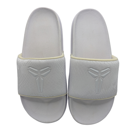 🐍 NIKE Kobe Offcourt Slides – "Triple White" (Size US 8 Men's) 🐍