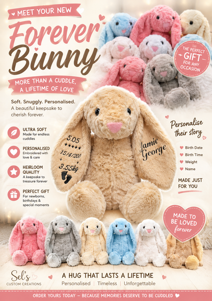 Forever Bunny™ Personalised Birth Keepsake Collection