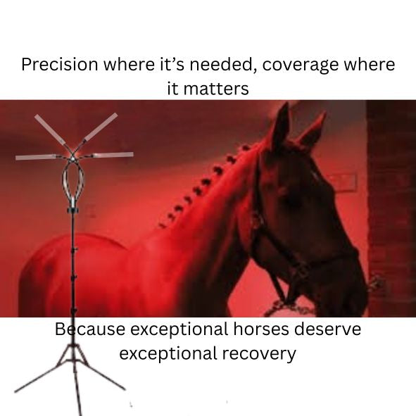 Easy Equine Revitalises Your Horses Health with Our Full Body Red Light Therapy Infrared LED Lamp for Pain Relief, Recovery and Release 