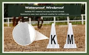 Easy Equine has Portable White Dressage Letter Cone Set - Stackable Horse Training Equipment