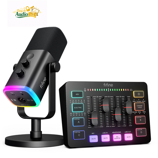 Easy As Audio Brings the Ultimate Streaming Studio Set for Gaming and Recording - All-In-One RGB Podcast Kit with Dynamic Mic 