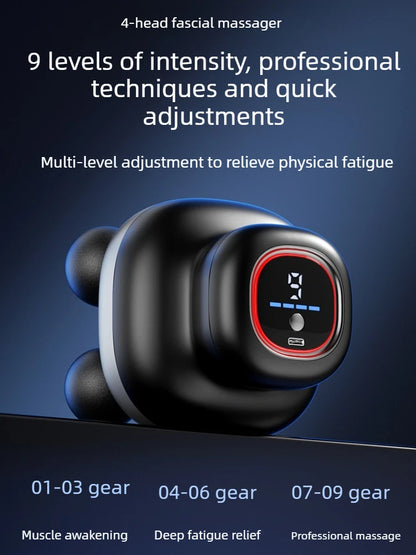 Mini 4-Head Horse Massage Gun | Equine Muscle Recovery & Relaxation