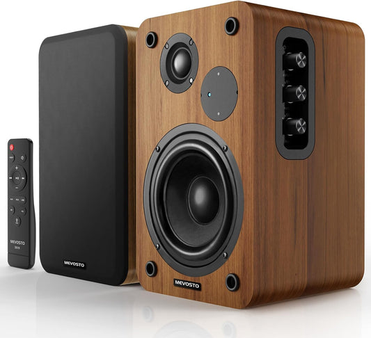 MEVOSTO 36W Bookshelf Speakers – Bluetooth 5.4, Deep Bass Audio