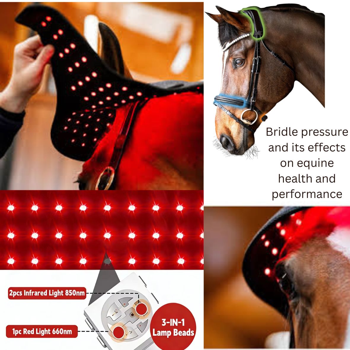 ArenaPro Red Light Therapy Poll Pad for horses