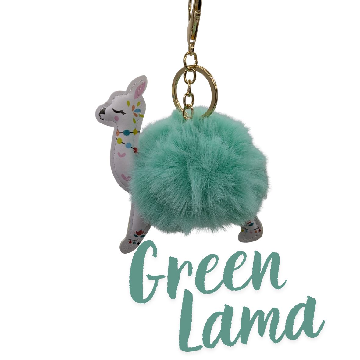 Cute Pom Pom Llama Bag Charm – Fluffy Llama Keychain Accessory