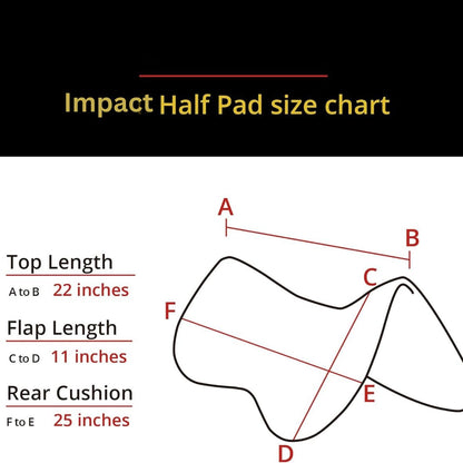 ArenaPro Therapeutic Half Pad | Shock Absorbing Air Mesh Saddle Support