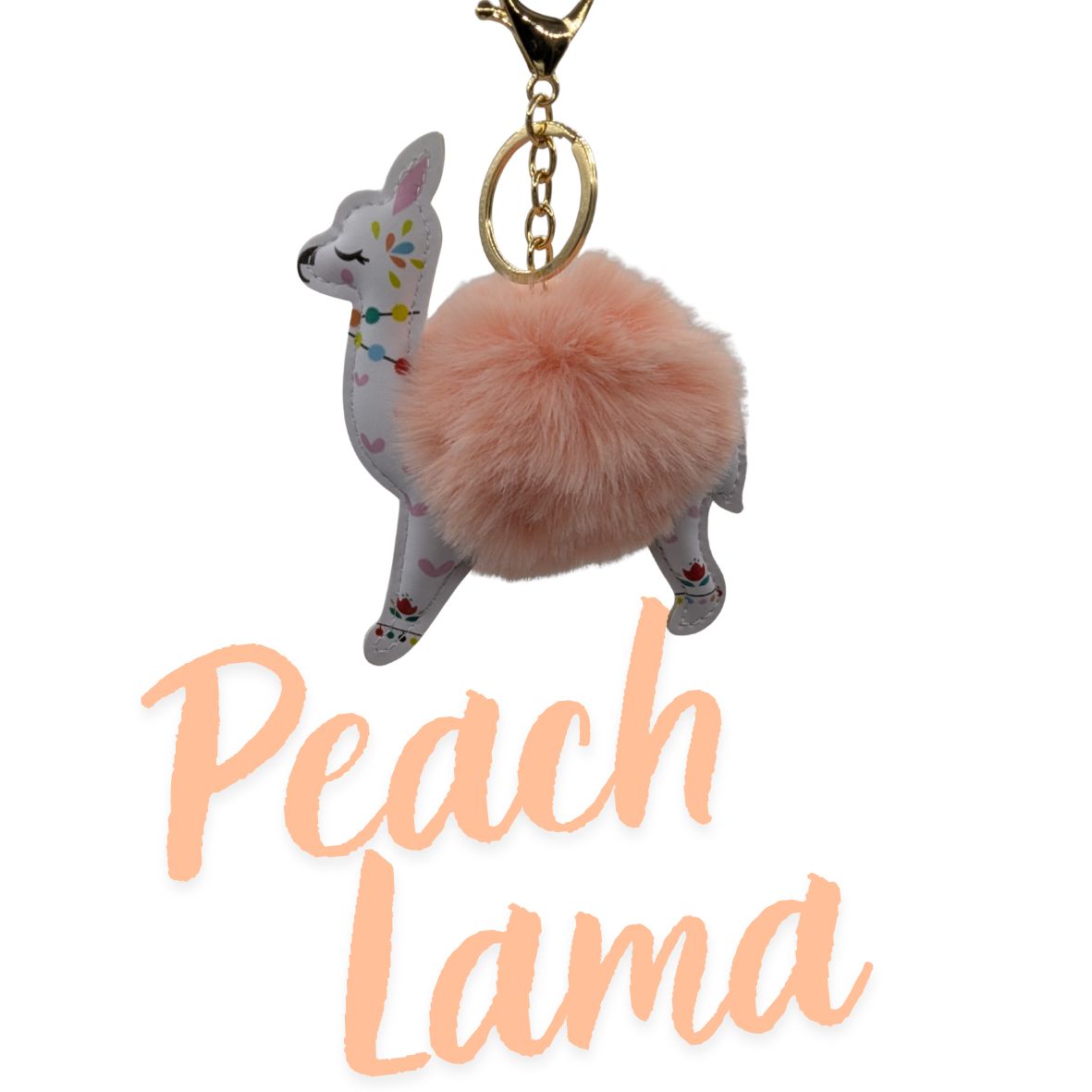 Cute Pom Pom Llama Bag Charm – Fluffy Llama Keychain Accessory
