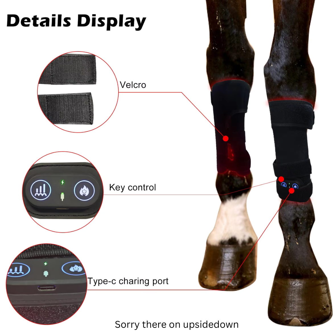 Horse Red Light Therapy 2 Medium Tendon Boots