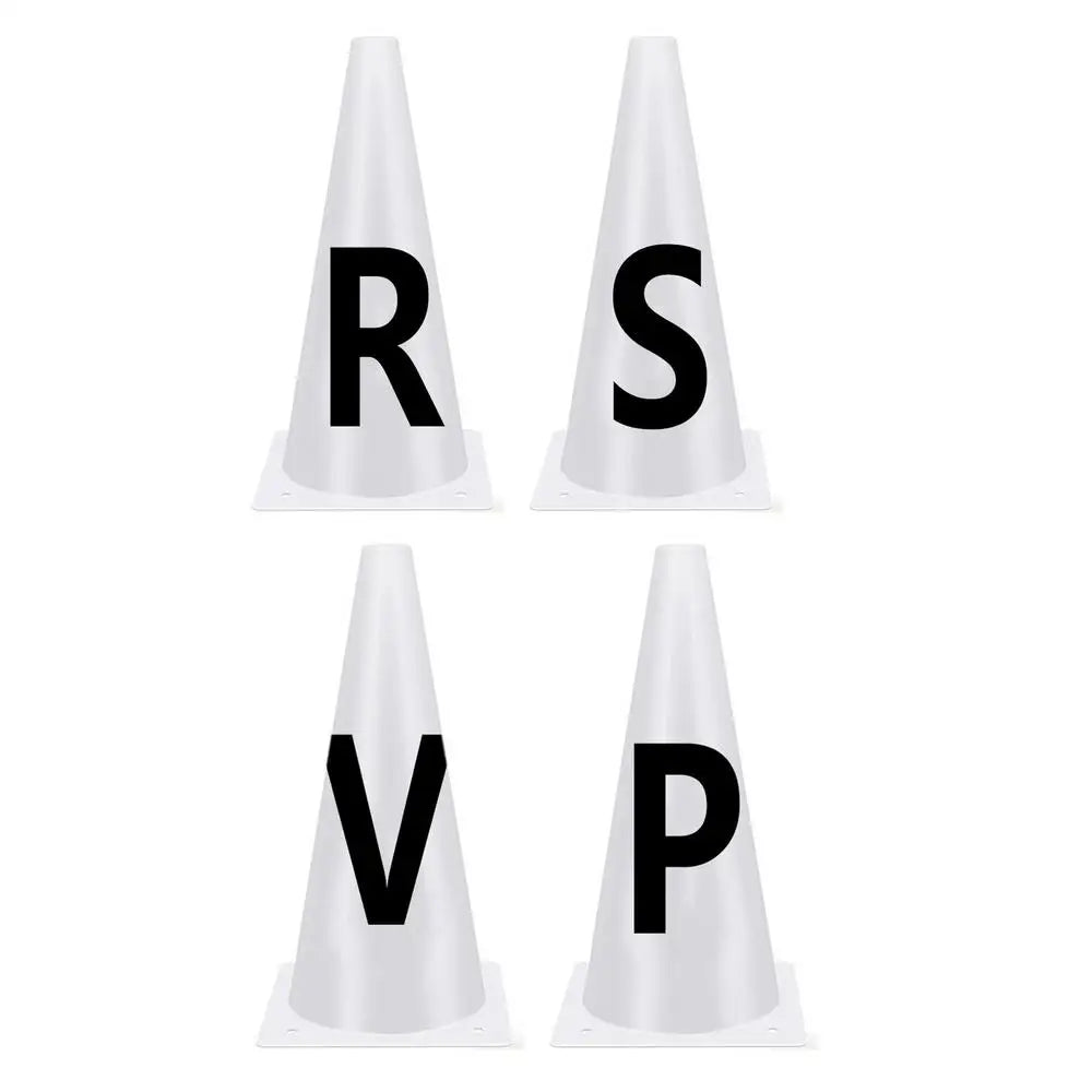 Easy Equine has Portable White Dressage Letter Cone Set - Stackable Horse Training Equipment